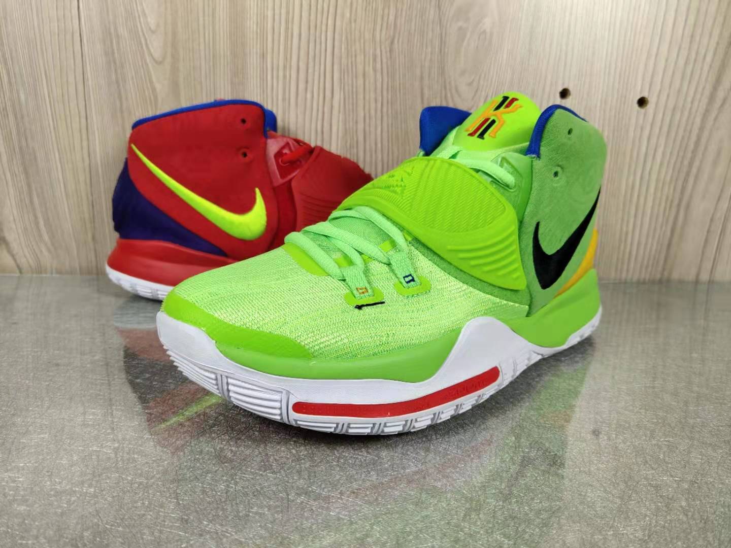 2020 Men Nike Kyrie Irving 6 Green Red Blue Shoes